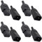 VISSQH 8pcs IEC 320 C14 Stecker zu C13 Buchse Stromanschluss AC 250V, kaltgeräteverlängerung,Computer Netzanschluss-Verlängerung,Lötbar(Farbe schwarz)