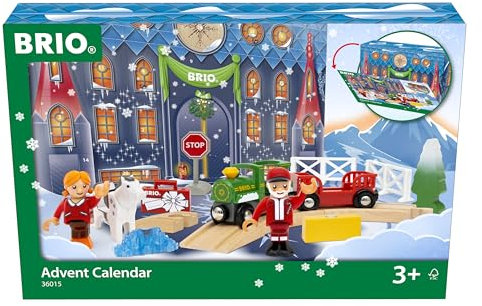 BRIO World 36015 Adventskalender 2023 | Zubehör zum Zugset für Kinder ab 3 Jahren, kompatibel Eisenbahnsets & Accessoires