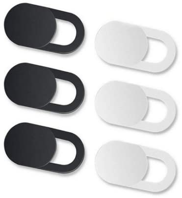 6 Pack Webcam Covers for Iphone iPad Smartphone Laptop Camera Cover Mobile Tablet 3 x White and Black
