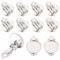 SUNNYCLUE 1 Box 50 Stück Ohrclips Zubehör Ohrring Cabochon Fassungen Edelstahl Ohrringkonverter Runde Flache Rückseite Tablett Ohrringclips Für Nicht Durchstochene Ohren Frauen Schmuckherstellung DIY