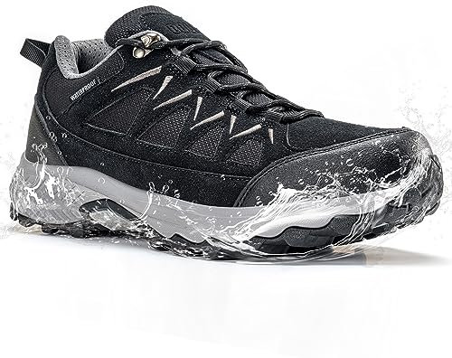 ODCKOI Wanderschuhe Herren Wasserdicht Trekkingschuhe Outdoor Schuhe Herren Trekking Wasserfeste Shoes rutschfeste Sportschuhe für Camping Wandern-HEISE-44