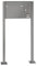 RENZ/Basic B/Freistehende Briefkastenanlage Standbriefkasten/RAL-Farbe/Volumen 12 L/mit Fußplatten/Sprechsieb rechts/Dein-Briefkasten.de