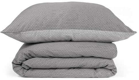 Schiesser Bettwäscheset Palma - Satin - 2-teilig - 135 x 200 cm - Anthrazit-Silber