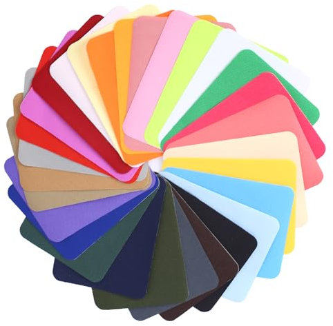 29Pcs Fabric Iron-on Patches, Repair Patches for Clothing, Repair Patches Kits, Premium Iron-on Patches for Clothing Repair, Iron Patches for Clothes Shoes Jens Hat(29 Colors)