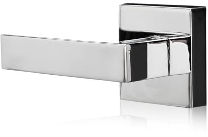 XFORT Quad Passage Knob Set Polished Chrome, Door Knob for Internal Wooden Doors, Complete Set with Tubular Latch