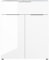 Kommode Schrankkommode Anrichte Glasfront 83cm breit in weiß