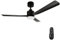 EMKE Deckenventilatore mit Beleuchtung Leise Lampe und Deckenventilator mit Fernbedienung Outdoor Deckenventilator Schwarz, 3 Farbtemperatur LED Lampe mit Ventilator Celling Fan 132 cm