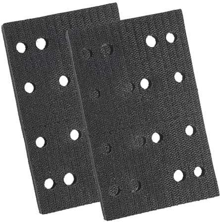 SumnaCon 2-Pack Sponge Sander Backing Pad, Foam Sanding Pad, Black Soft Interface, Compatible with RS400 LS130 Sander, 13.3 * 8 * 1.2cm