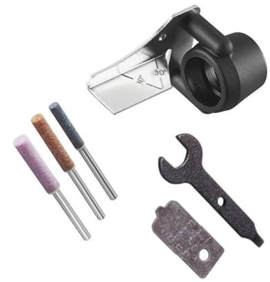 SagaSave 6 Pieces Chainsaw Sharpening Attachment Kit, For Sharpening Outdoor Gardening Tools, Chainsaws, and Home DIY Projects, Compatible with Dremel Chainsaw