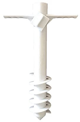 bnsggl Parasol de plage avec vis à 5 niveaux - Support robuste pour parasol de plage - Support sûr pour vents forts