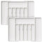 Lifewit 2er-Set Besteckkasten für Schubladen 40 50, Kunststoff Besteckeinsatz (Tiefe 38 cm), erweiterbare Besteckschublade Einsatz, Schubladen Organizer Küche für Besteck, Cutlery, Geschirr, Weiß