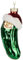 BRUBAKER Gurke Weihnachten - Handbemalte Weihnachtskugel aus Glas - 12 cm Baumkugel Weihnachtsgurke Grün - Weihnachtsdekoration - Mundgeblasener Christbaumschmuck - Figur Lustig Deko Anhänger