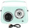 Phefop Retro Radio Speaker,3 Inch 5W HiFi Speaker,Vintage Look with 5.0,FM Radio,1500mAh Battery for Outdoor,Kitchen,Gifts,ABS (Mint Green)