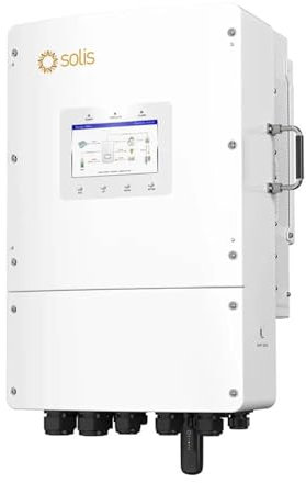 Solis Wechselrichter Photovoltaik, dreiphasig, Hybrid, On-Grid/Off-Grid, doppelter MPPT, CEI 0-21, LCD-Display, WiFi Meter und TA inklusive, 10 Jahre Garantie IP66 12 kW