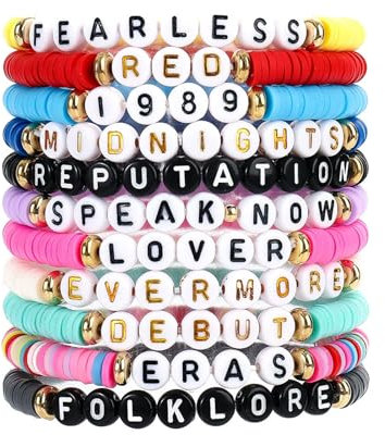 Xvbhaq TS Freundschaftsarmbänder, Musikalbum-Armbänder, Konzertteil-Set, Schmuckzubehör, für Damen und Mädchen, Freundschaftsaustausch, Dinge, 11 Stück, Einheitsgröße, Weiche Keramik, Weiche Keramik
