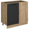 Vicco Eckunterschrank R-Line, Anthrazit Landhaus, 86 cm ohne Arbeitsplatte