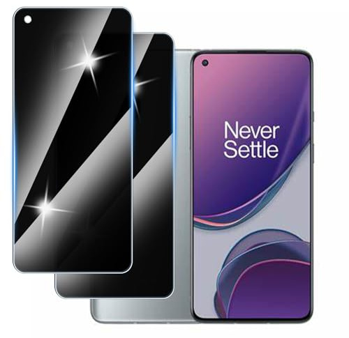 Hirshen [2 Stück] Sichtschutzfolie für Oneplus 8T Panzer Schutz Glas, Anti-Spähen Privatsphäre Schutzfolie, 9H Härte, Anti-Kratzer, Bläschenfrei,Anti-Spy