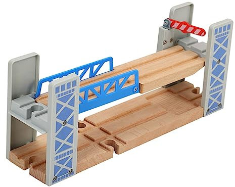 Angoily Holzschienen Eisenbahn Brücke DIY Gleisspielzeug Überführungsmodellspielzeug Zug Holz-hochbrücke Gleise Eisenbahnbrücke