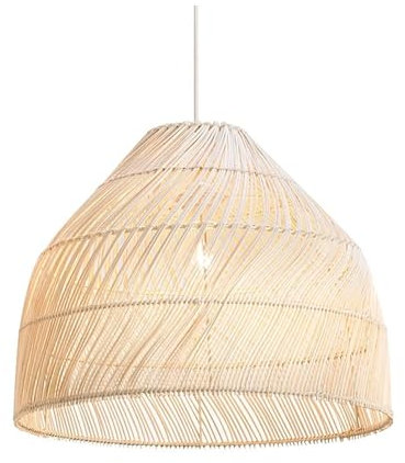 Lustre en rotin for grenier, suspension en rotin, bambou et osier, style nordique, moderne, simple, rétro, luminaire décoratif d'intérieur, idéal for une chambre, une salle de bain, une cuisine, un sa