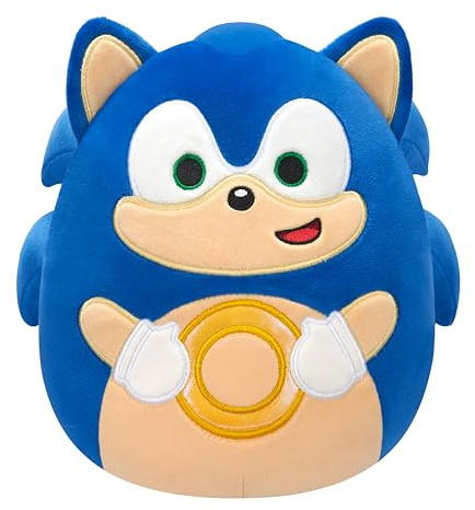 Squishmallows Original 8-inch “Sonic the Hedgehog” Sonic Holding Gold Rings Plush (Little)