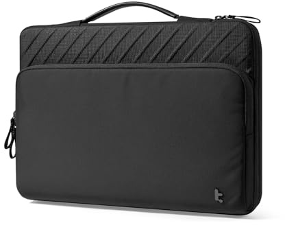 tomtoc Military-Grade Laptop Sleeve for 15'' MacBook Air M5(2026), M4, M3, M2, CORDURA Water-Resistant Case with CornerArmor, Travel Carry Bag for 15'' Surface Laptop, Dell XPS 15 Plus, MacBook Pro 15