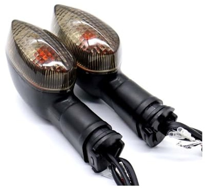MLTLKPPVNG Blinker Motorrad Motorrad Blinker Licht Anzeige Lampe Kompatibel Mit Yamaha Für YZF R1 R6 R125 R25 R3 FZ-6N XJ6(Schwarz)