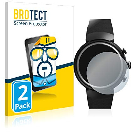 BROTECT Schutzfolie für ASUS ZenWatch 3 1.39 | 2 Stück Transparenter Displayschutz Made in Germany Klare Displayschutz-Folie Clear Einfache Montage Case-Friendly