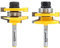Yonico 12247q Bevel 2 Bit Rail and Stile Router Bit Set 1/4-Inch Shank