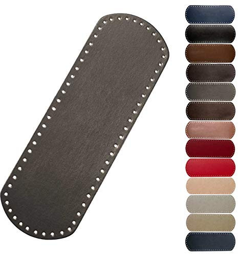 1 Taschenboden Kunstleder zur Taschenherstellung Boden Tasche Farb-/Größenwahl, Größe:12x36cm, Farbe:dunkelgrau