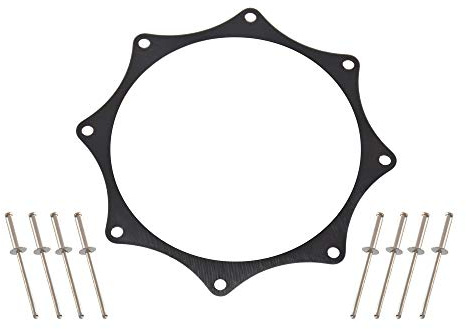 Black Ano Exhaust Trim Ring for 4 Exhaust with Rivets Turbo Supercharger 4.5 ID