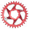 FUNN Solo DX Narrow Wide Kettenblatt für 9 10 11 12 Gang Kette, passend für SRAM Direct Mount Interface Kurbelgarnitur, 3mm Versatz, Einzelgeschwindigkeits-Kettenblatt (34 Zähne, Rot)
