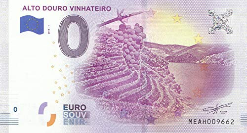Generisch 0 Euro Schein Portugal Motiv: Alto Douro Vinhateiro 2018-1 - Null Euro Souvenier Banknote mit verschiedenen Sehenswürdigkeiten