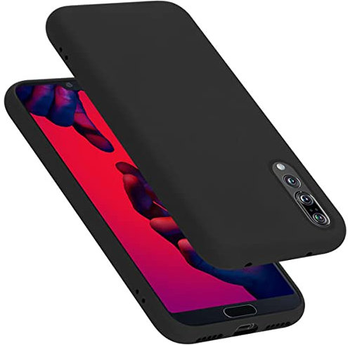 Cadorabo Custodia per Huawei P20 PRO / P20 PLUS in LIQUID NERO - Morbida Cover Protettiva Sottile di Silicone TPU con Bordo Protezione - Ultra Slim Case Antiurto Gel Back Bumper Guscio