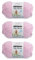 Bernat Baby Blanket Baby Pink Garn – 3 Pack von 100 g – Polyester – 6 super sperrig – 72 Meter – Stricken, Häkeln, Basteln & Amigurumi, grobes Chenille-Garn
