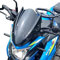 Motorrad Windschild Windabweiser Mit Halterung Kompatibel mit GSXS 750 GSX-S750 2017 2018 2019 2020 2021 2022, Windschutzscheibe Windschutz Double Bubble Wind Luftabweiser, Schwarz