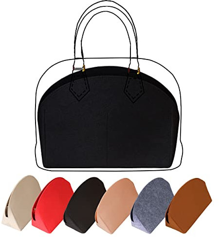 TTdayup Filz Kosmetiktasche Organizer Einsatz Tasche in Tasche Reisetasche Tragbare Shell Tasche Organizer Tote Shaper Passend für LV Alma Organizer,LV Alma BB/PM Einsatz(Farbe:Schwarz, Größe:Alma PM)
