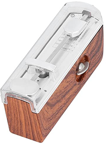 Mini Mechanisches Metronom, Piano Metronom 60-208 Beat Adjustable für Piano Ukeulele for Guitar Violin(Holzfarbe)