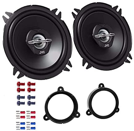 JVC CS-J520X Auto Lautsprecher Boxen 500 Watt 13 cm 2 Wege Koax passend für Renault Megane III (Z) 2008-2014 Türen Front und Heck