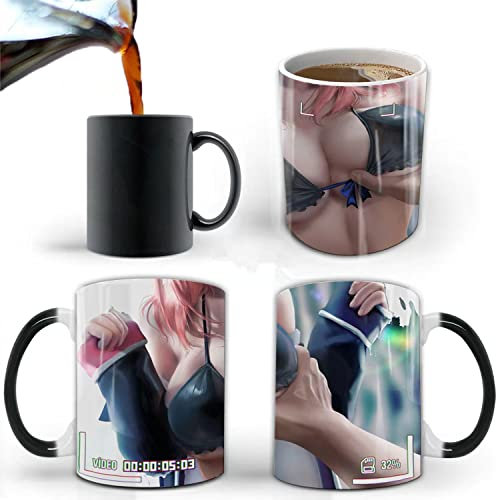 Aigori Anime-Bikini, sexy Schönheitstasse, wärmeempfindliche Farbwechsel, coole Kaffeetasse, Geschenk für Männer, Frauen, Halloween, Weihnachten, Geburtstag, Mutter, Vater, Freundin (1 Stück)