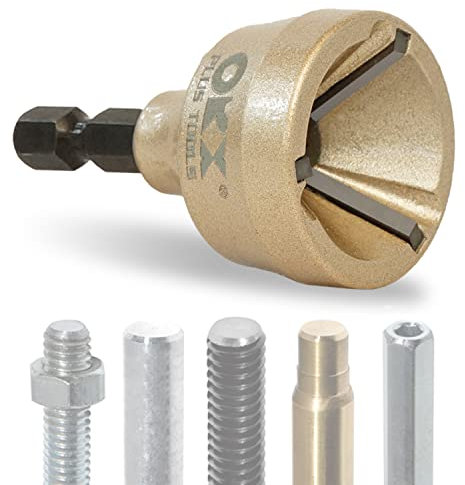 ORX PLUS TOOLS PO-045-TORXPLUS Tools Deburring External Chamfer Tool, Tungsten Blade, Deburring Drill Bit, Remove Burr Tools for Fit 1/8 inch-3/4 inch(3mm-19mm)