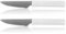 LaXon Messer, Frühstücksmesser weiß, 2 Stk. Messerset, Brotmesser klein, weiße Brötchenmesser, rostfrei