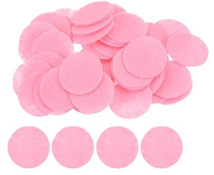 sourcing map 100 Stück runde Filzkreise, 25 mm 2,5 cm Bastelfilz-Pads, Vliesstoff-Pads für DIY-Nähen, Handarbeit, Schnittprojekte, Bastelarbeiten, Rosa