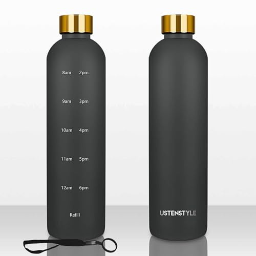 Ustenstyle gourde Tritan 1L sans BPA: maison, sport, escalade, randonnée, quotidien - réutilisable, légère, pratique - infusion d'eau - convient aux adultes et enfants - transport facile, homme