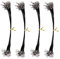 100 Pack Fishing Wire Leaders, 30 LB Steel Fishing Lure Wire Trace Leaders with Swivels and Snaps for Pike Hidden Main Line Prevent Fish Bite, 15/20/25/30cm (Black)