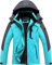 BenBoy Damen Skijacke Wasserdichte Winterjacke Winddichte Warm Gefüttert Atmungsaktiv Wanderjacke Reißverschlüsse Fleece Softshelljacke mit Kapuze Outdoorjacke CFY813W-Blue-S