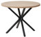 BenyLed Table Ronde avec Pieds Robustes en Forme de X, 100cm*100cm*76.5cm pour Cuisine, Petit Espace, Appartement (Grain de Bois Clair)