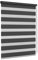 Jalousiescout Doppelrollo Klemmfix ohne Bohren & mit Bohren, 100x120cm Schwarz Rollo Fensterrollo lichtdurchlässig & verdunkelnd，Sonnenschutzrollo Zebrarollo für Fenster & Türen