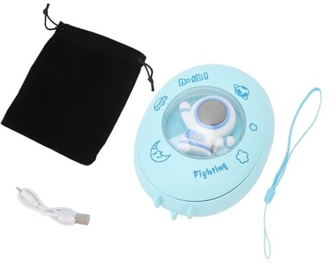 Shanrya Calentador de Manos USB, Calentador de Manos Eléctrico de Calentamiento Rápido de Moda Recargable ABS Portátil 3 Niveles Ajustables para Acampar (Blue)