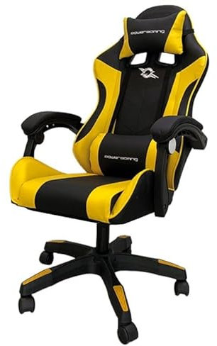 Sillas marca Powergaming modelo Silla Gaming PowerGaming Con Altavoz Bluetooth y Masaje Amarillo y Negro