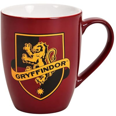 Elbenwald Harry Potter Tasse Gryffindor Logo - Fassungsvermögen 300 ml, Höhe 10 cm - Keramik Rot